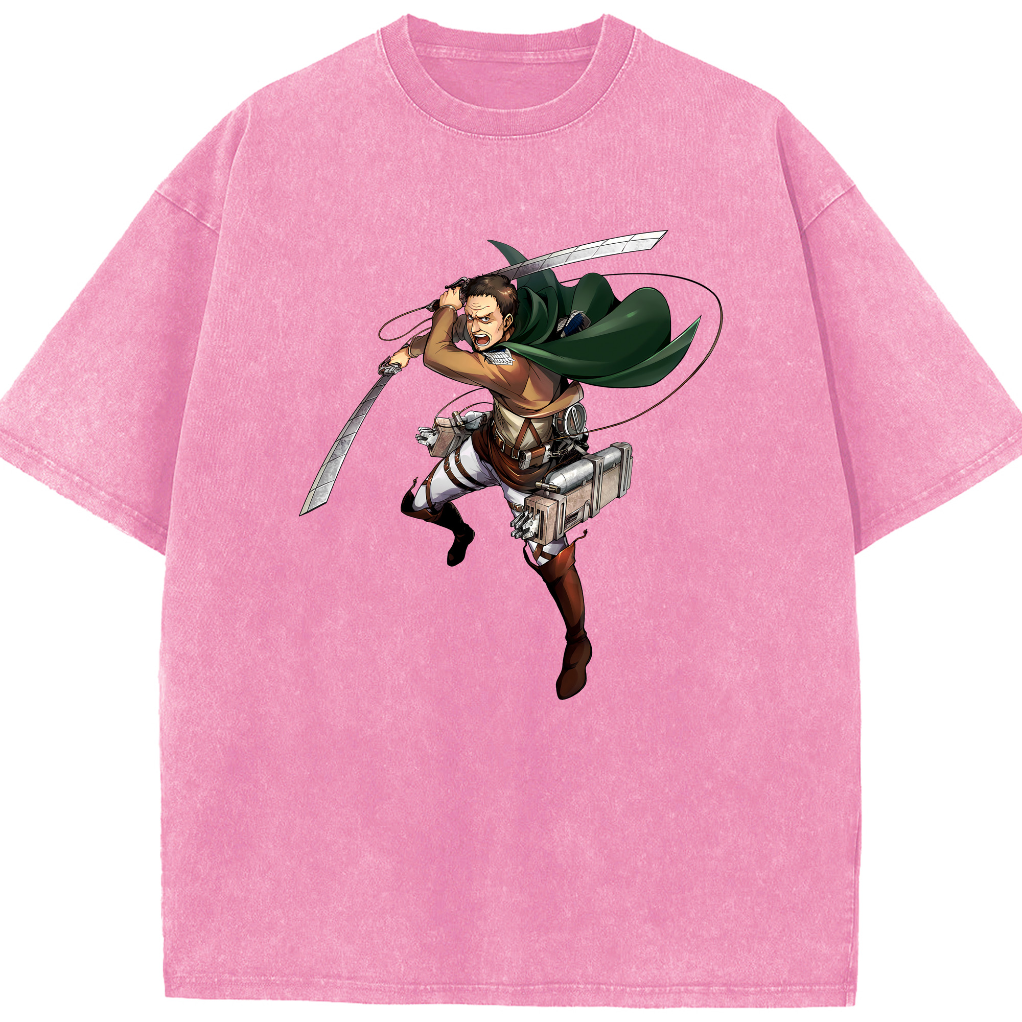 （画像用） 進撃の巨人 Attack on Titan 綿100% ヴィンテージ風 半袖Tシャツ（フロントプリント）